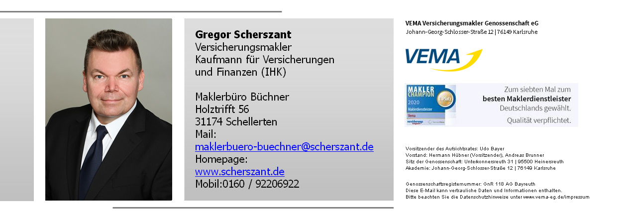 Kontaktdaten Versicherungsmakler Hildesheim Gregor Scherszant