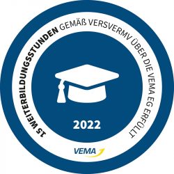 Weiterbildungssiegel Gregor Scherszant VEMA 2022